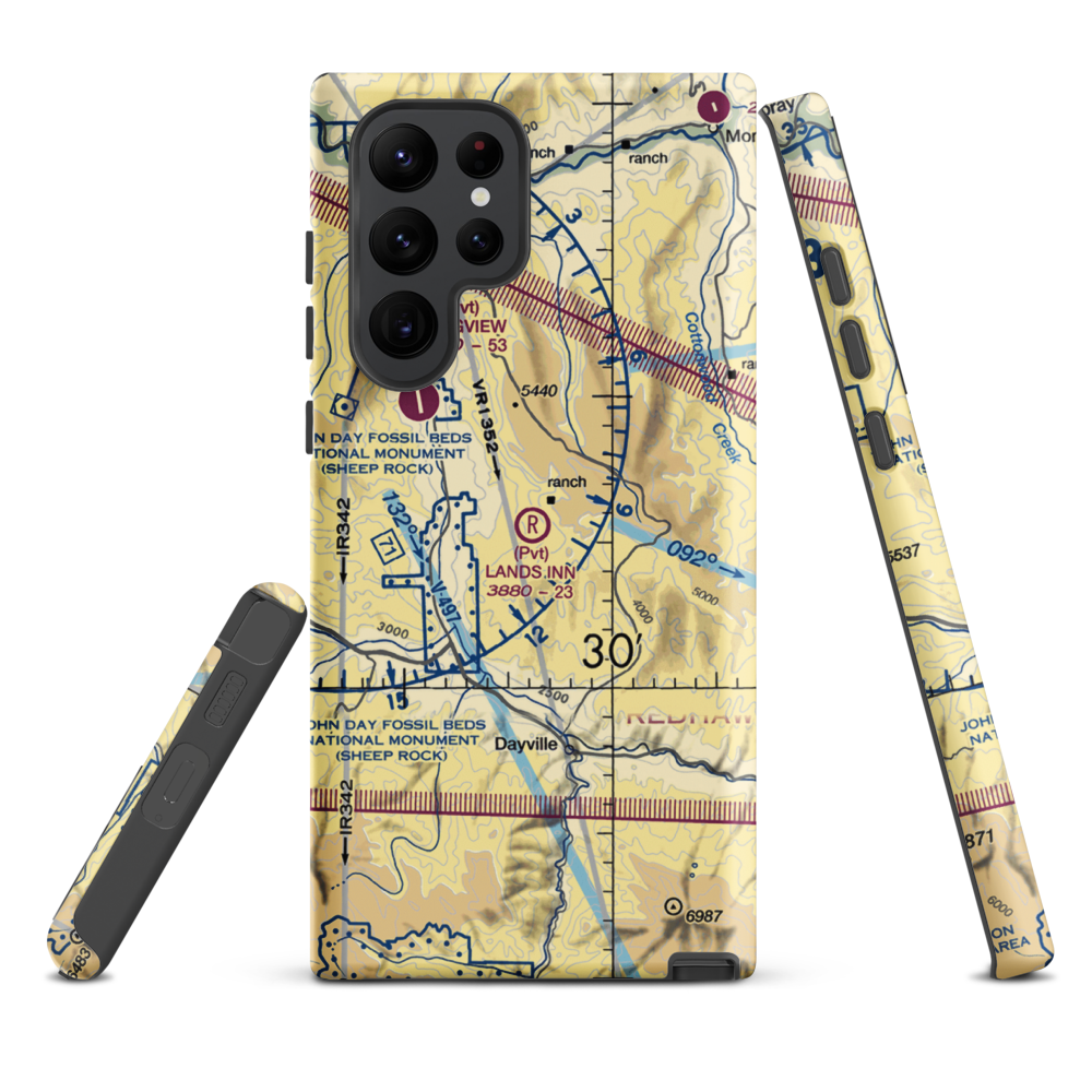 Land's Inn Ranch Airport (49OR) VFR Sectional Samsung Phone Case Samsung Galaxy S22 Ultra model shown