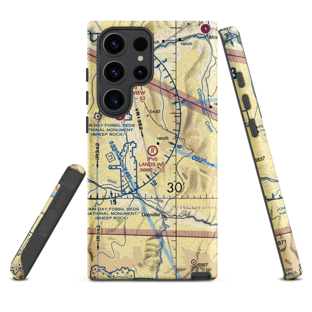 Land's Inn Ranch Airport (49OR) VFR Sectional Samsung Phone Case Samsung Galaxy S23 Ultra model shown