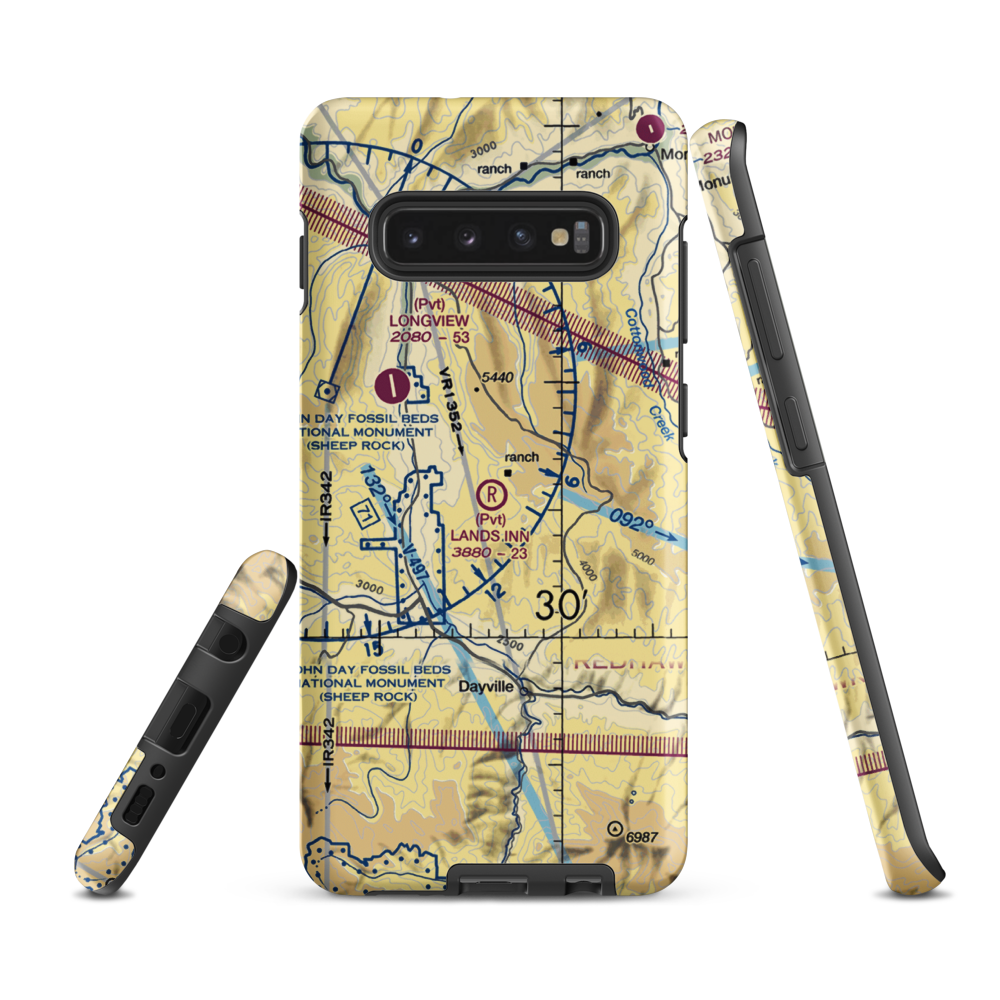 Land's Inn Ranch Airport (49OR) VFR Sectional Samsung Phone Case Samsung Galaxy S10 Plus model shown