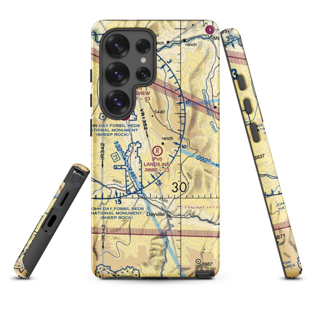 Land's Inn Ranch Airport (49OR) VFR Sectional Samsung Phone Case Samsung Galaxy S25 Ultra model shown