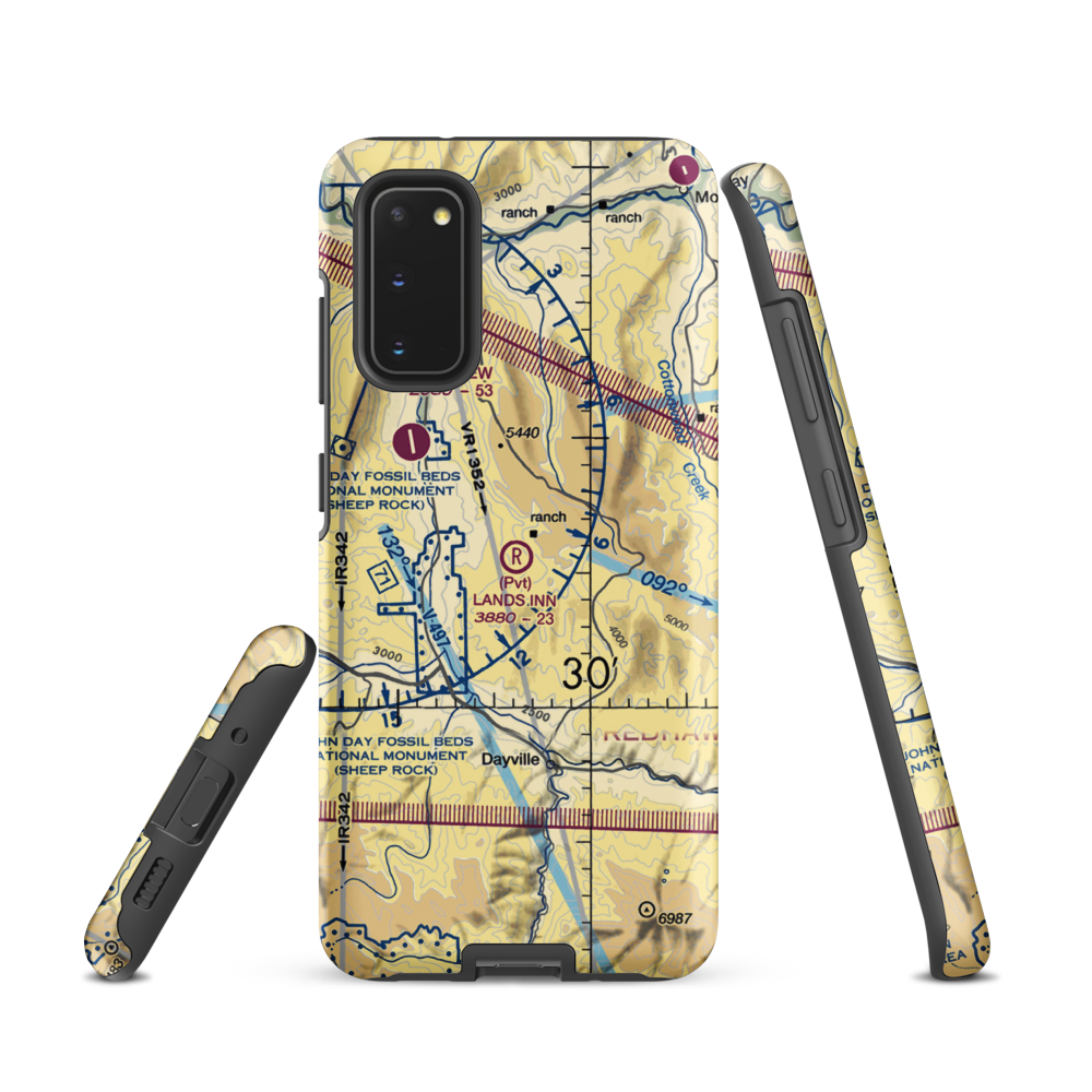 Land's Inn Ranch Airport (49OR) VFR Sectional Samsung Phone Case Samsung Galaxy S20 model shown