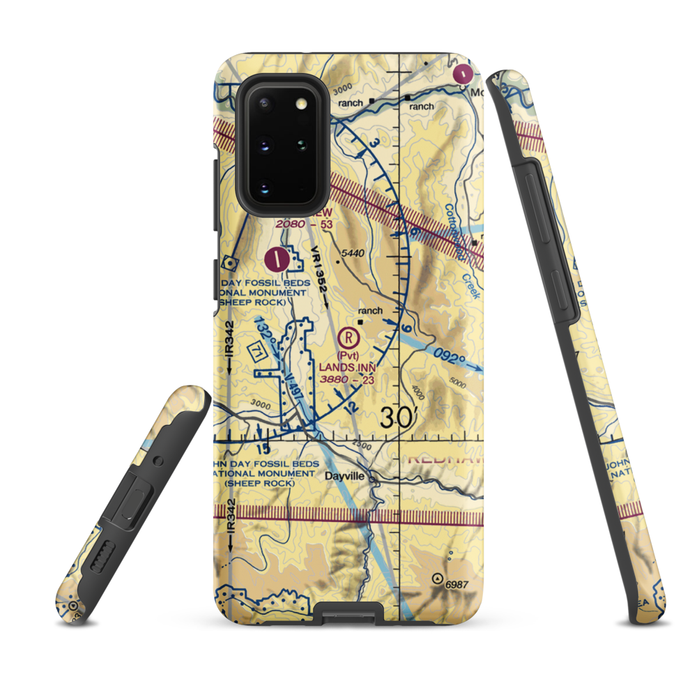 Land's Inn Ranch Airport (49OR) VFR Sectional Samsung Phone Case Samsung Galaxy S20 Plus model shown