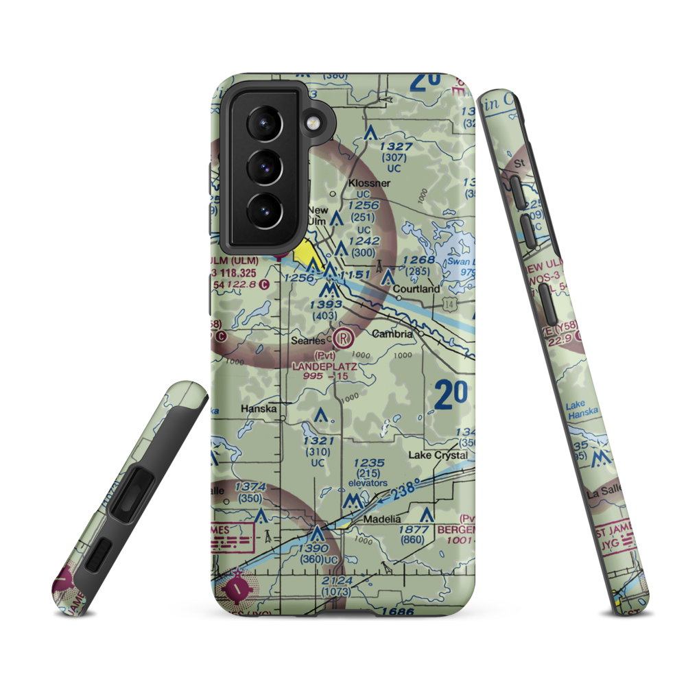 Landeplatz Airport (MN88) VFR Sectional Samsung Phone Case Samsung Galaxy S21 FE model shown