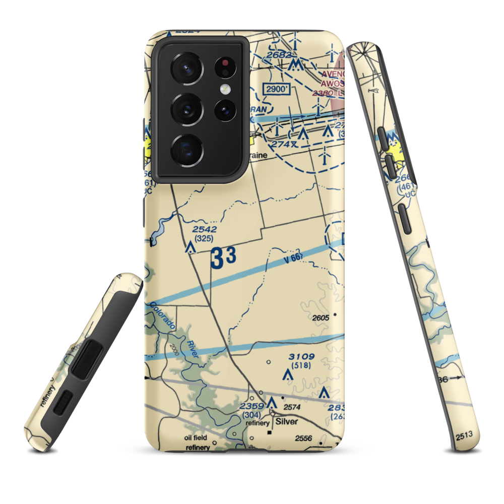 Landers Ranch Airport (1TS8) VFR Sectional Samsung Phone Case Samsung Galaxy S21 Ultra model shown