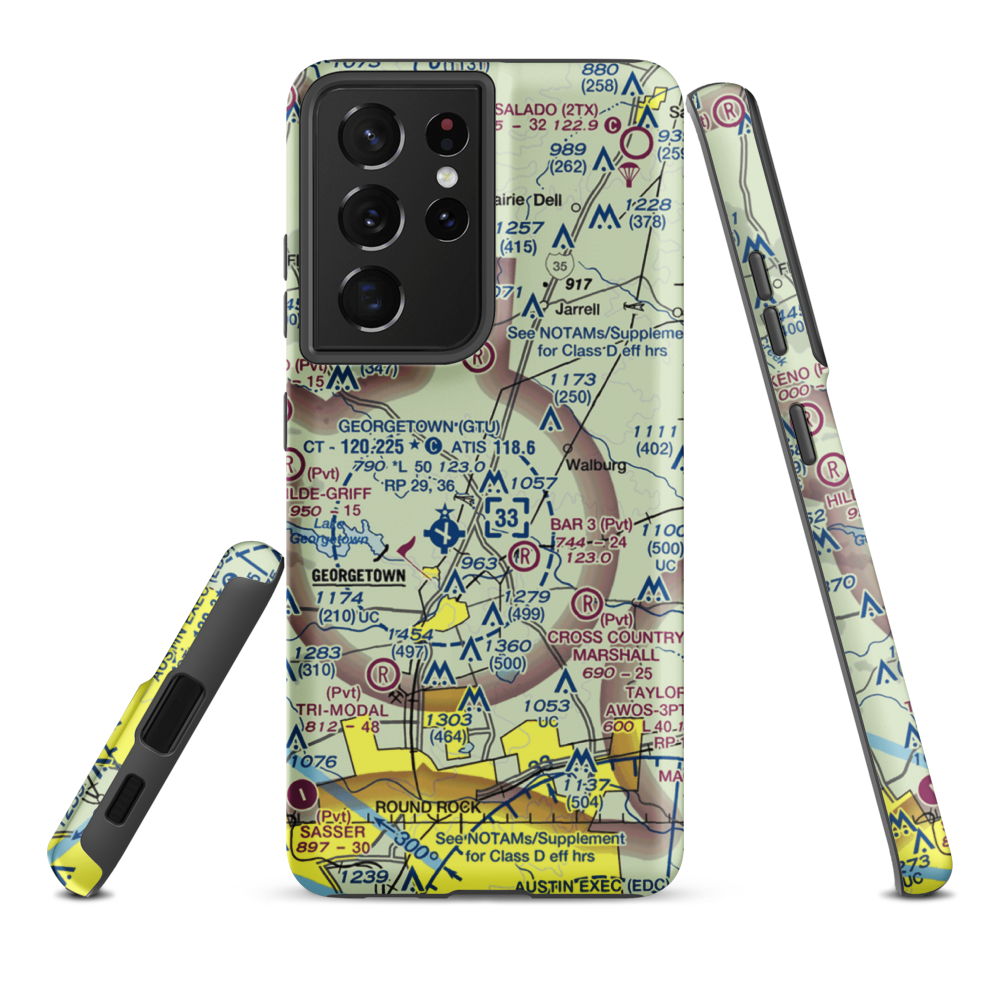 Landry STOLport (TS01) VFR Sectional Samsung Phone Case Samsung Galaxy S21 Plus model shown