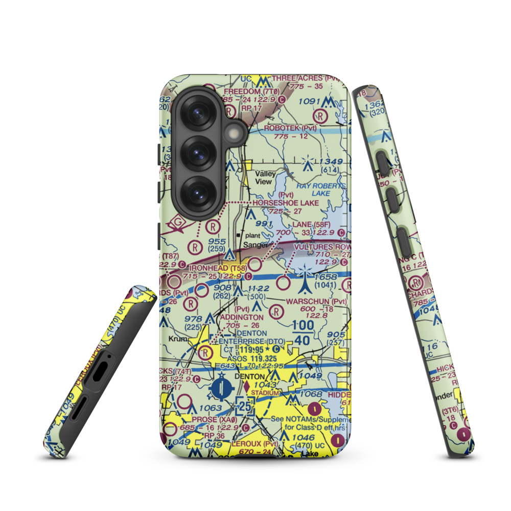 Lane Field (58F) VFR Sectional Samsung Phone Case Samsung Galaxy S25 model shown