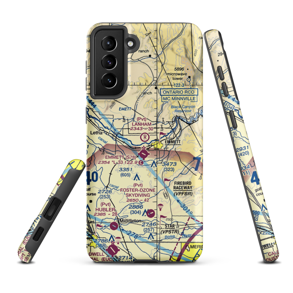Lanham Field (04ID) VFR Sectional Samsung Phone Case Samsung Galaxy S21 Plus model shown