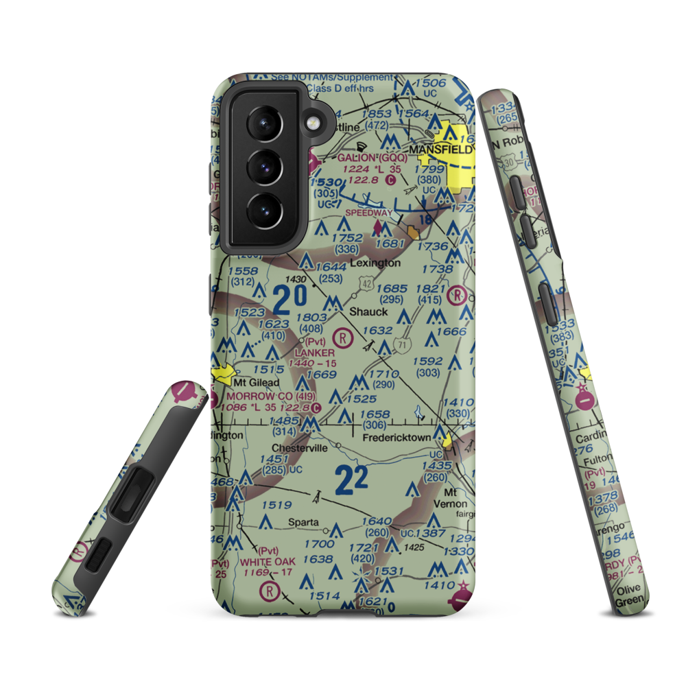 Lanker Airport (OI28) VFR Sectional Samsung Phone Case Samsung Galaxy S21 Ultra model shown