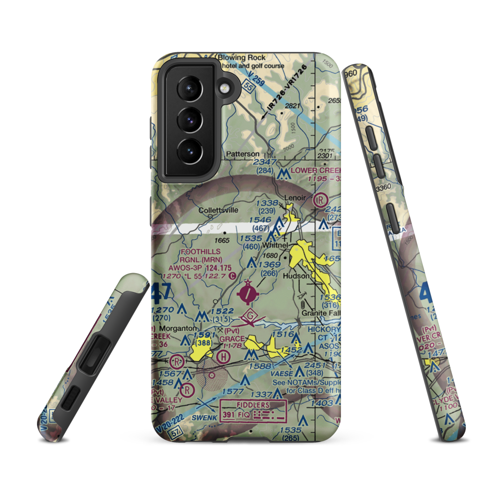 Lanni Field (18NC) VFR Sectional Samsung Phone Case Samsung Galaxy S21 FE model shown