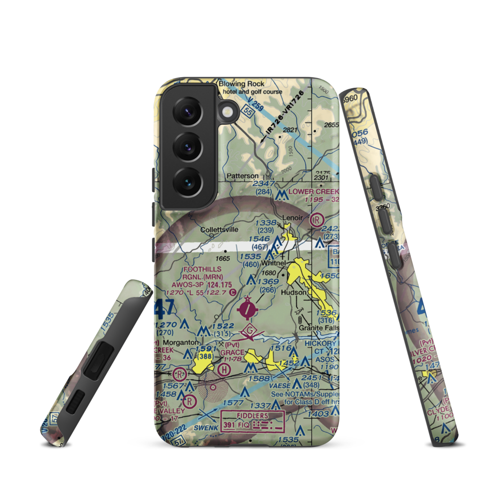 Lanni Field (18NC) VFR Sectional Samsung Phone Case Samsung Galaxy S22 model shown