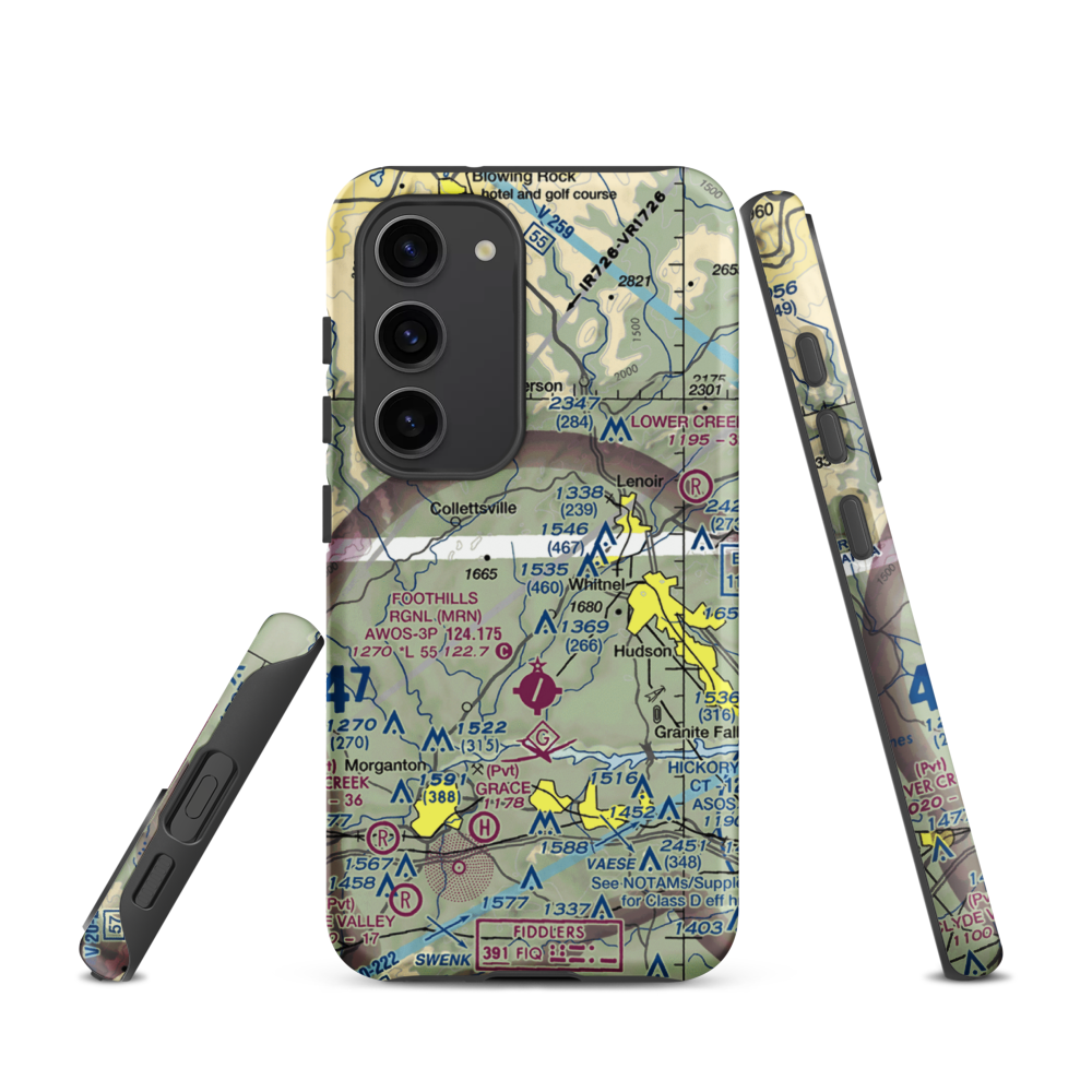 Lanni Field (18NC) VFR Sectional Samsung Phone Case Samsung Galaxy S23 model shown