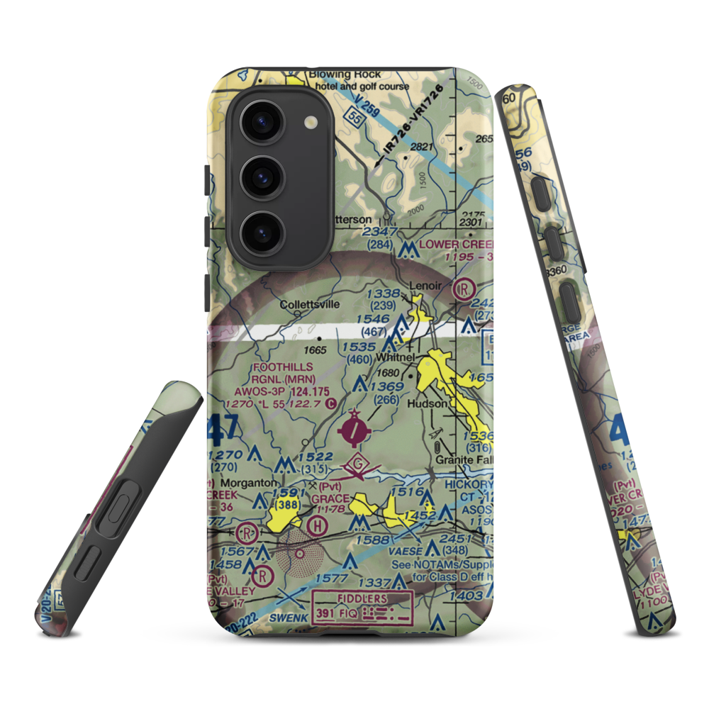 Lanni Field (18NC) VFR Sectional Samsung Phone Case Samsung Galaxy S23 Plus model shown