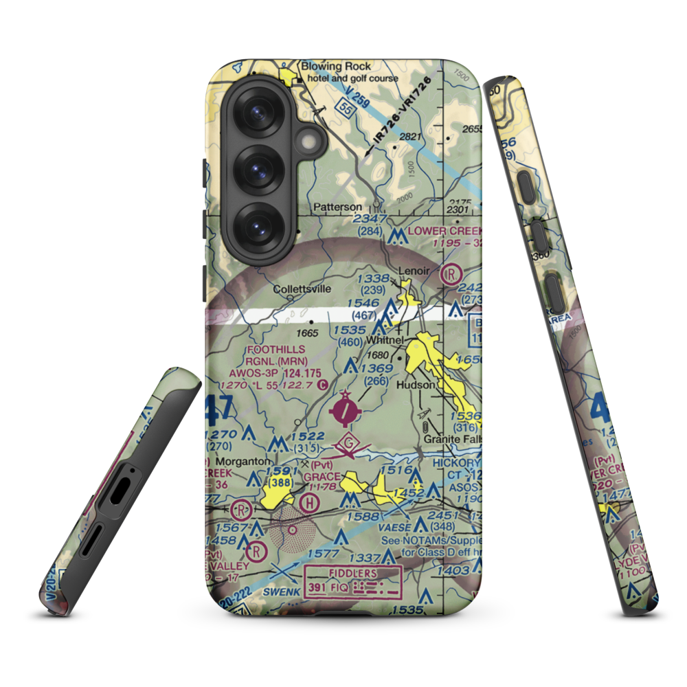 Lanni Field (18NC) VFR Sectional Samsung Phone Case Samsung Galaxy S25 Plus model shown