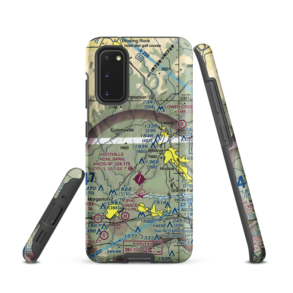 Lanni Field (18NC) VFR Sectional Samsung Phone Case Samsung Galaxy S20 model shown
