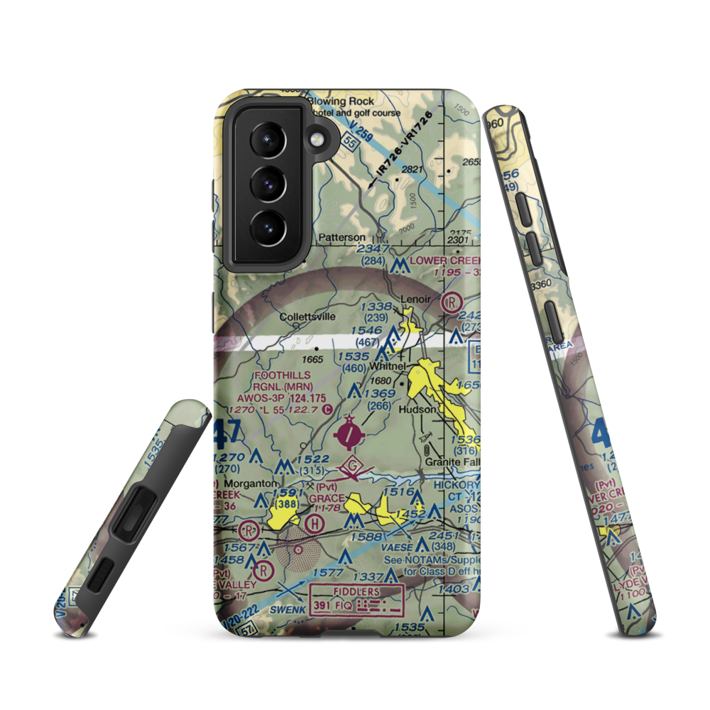 Lanni Field (18NC) VFR Sectional Samsung Phone Case Samsung Galaxy S21 model shown