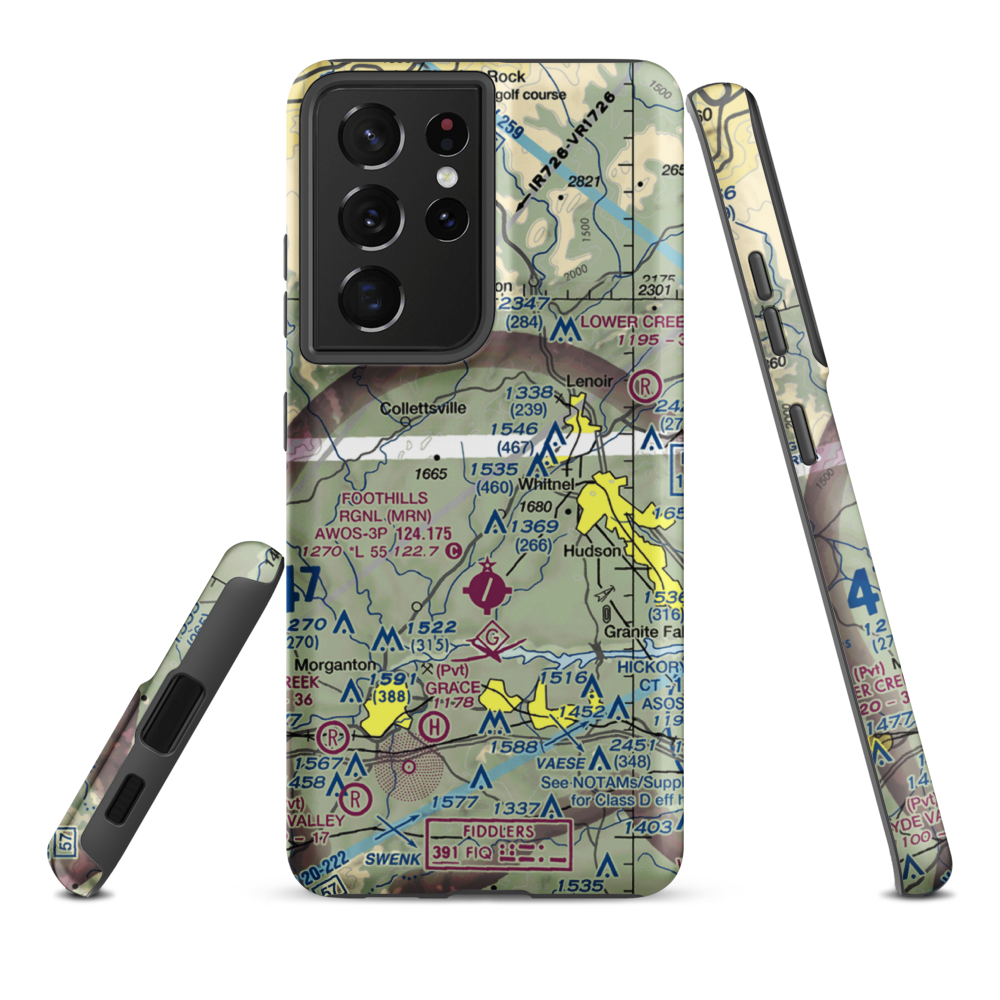 Lanni Field (18NC) VFR Sectional Samsung Phone Case Samsung Galaxy S21 Plus model shown