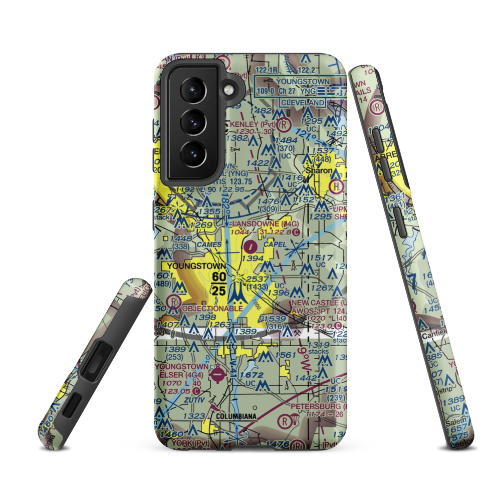 Lansdowne Airport (04G) VFR Sectional Samsung Phone Case Samsung Galaxy S21 FE model shown