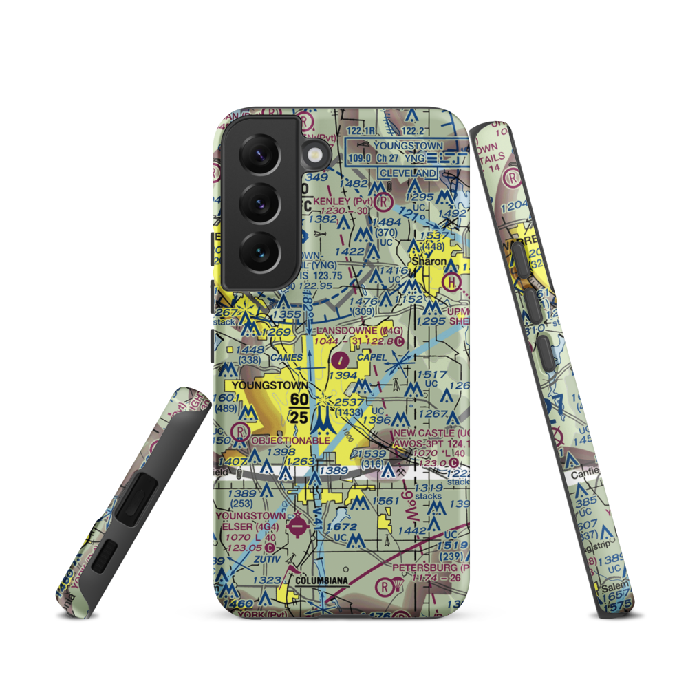 Lansdowne Airport (04G) VFR Sectional Samsung Phone Case Samsung Galaxy S22 model shown