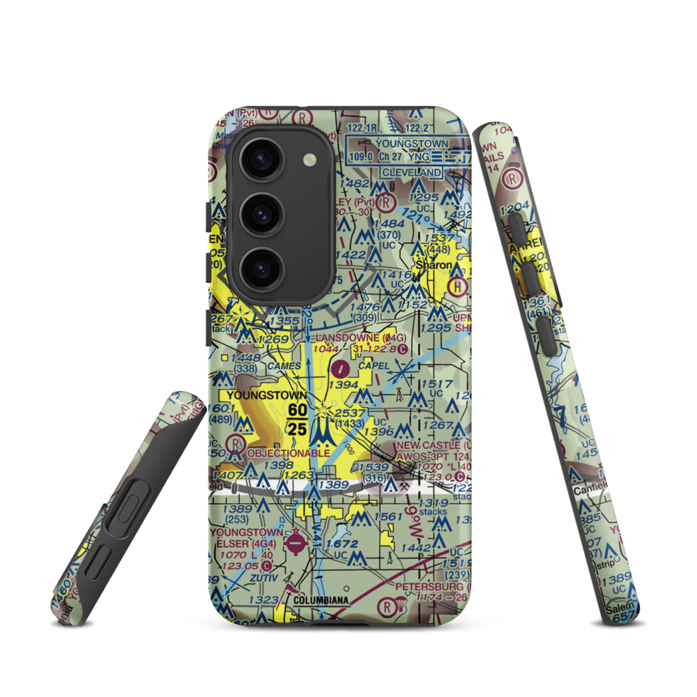 Lansdowne Airport (04G) VFR Sectional Samsung Phone Case Samsung Galaxy S23 model shown