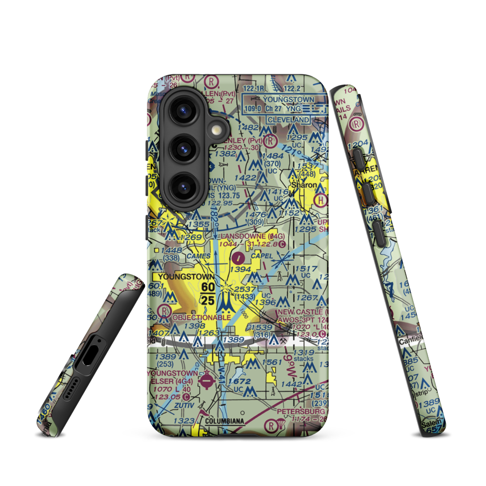 Lansdowne Airport (04G) VFR Sectional Samsung Phone Case Samsung Galaxy S24 model shown