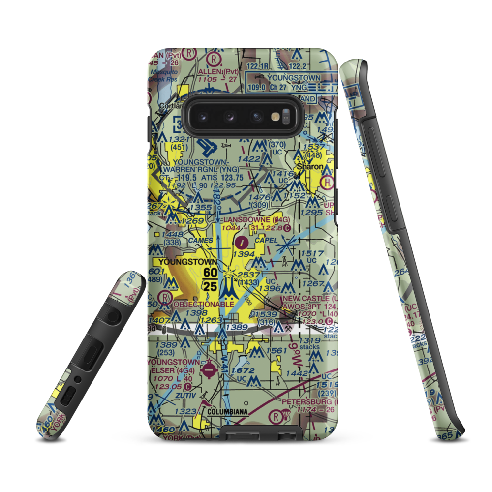 Lansdowne Airport (04G) VFR Sectional Samsung Phone Case Samsung Galaxy S10 Plus model shown