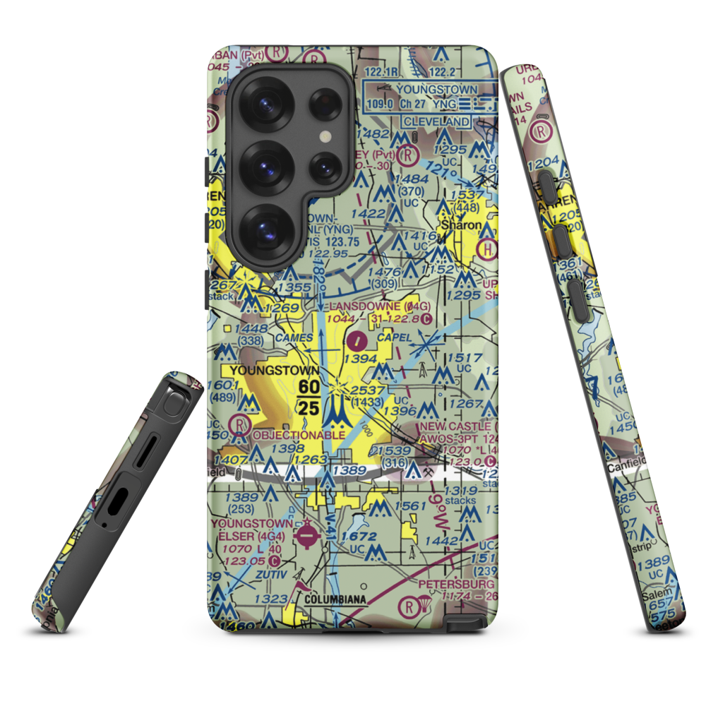 Lansdowne Airport (04G) VFR Sectional Samsung Phone Case Samsung Galaxy S25 Ultra model shown