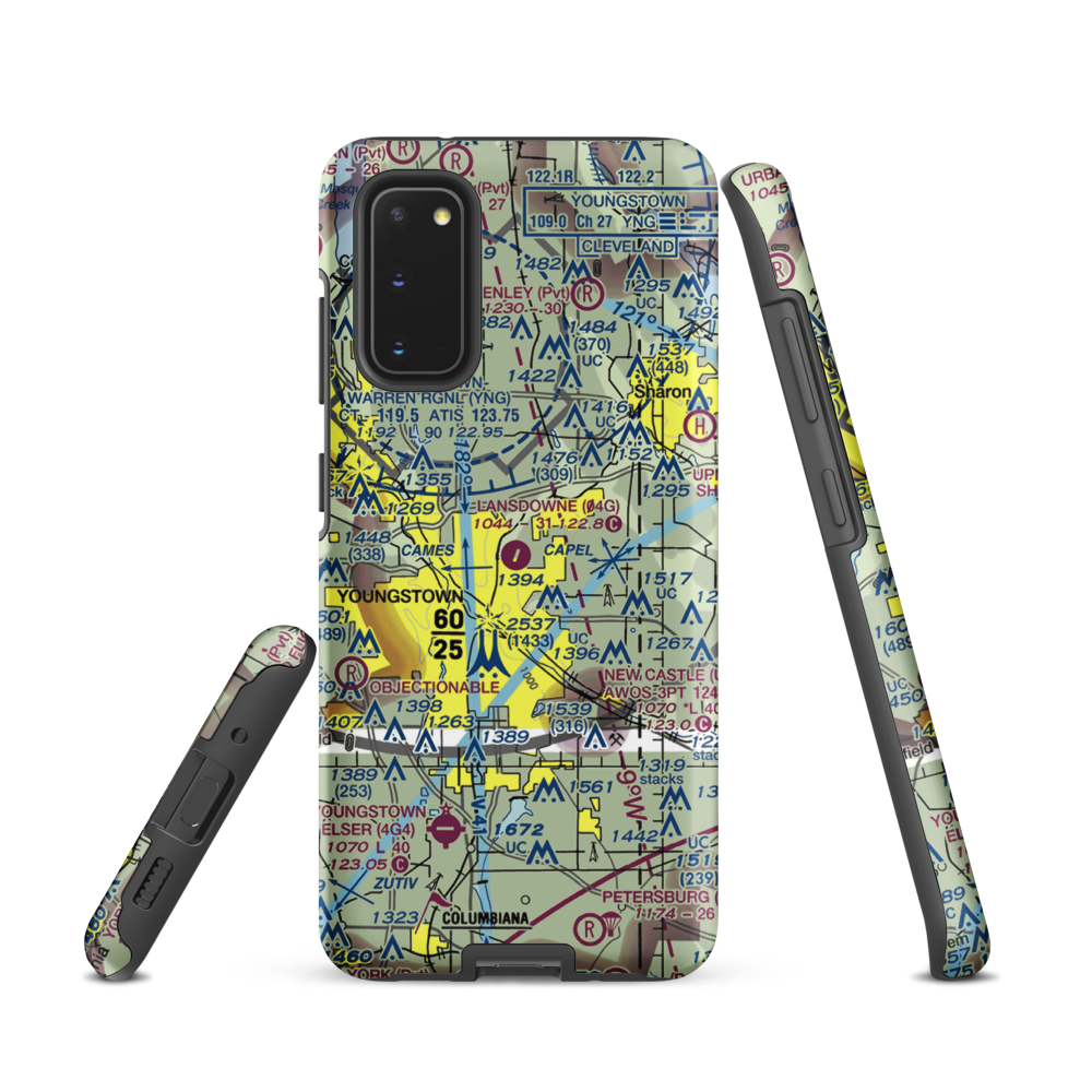 Lansdowne Airport (04G) VFR Sectional Samsung Phone Case Samsung Galaxy S20 model shown