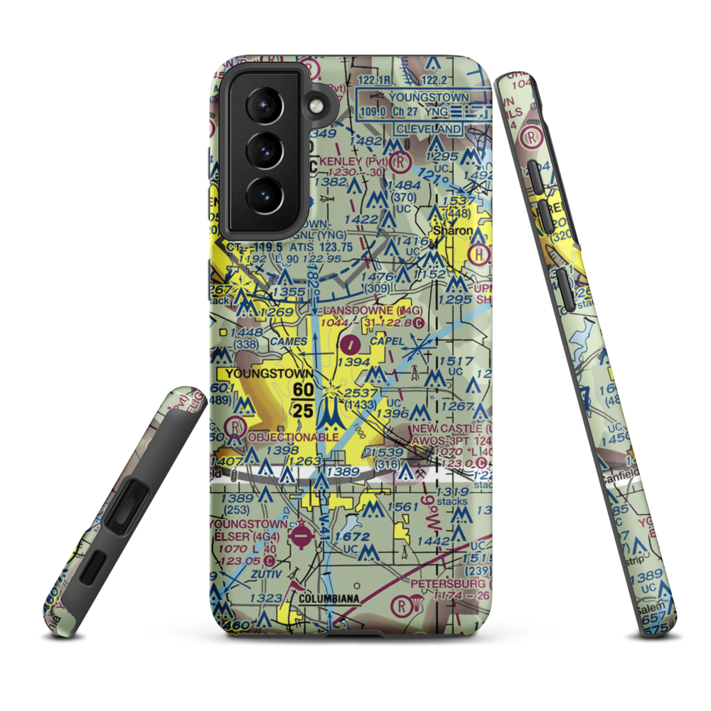 Lansdowne Airport (04G) VFR Sectional Samsung Phone Case Samsung Galaxy S21 Plus model shown