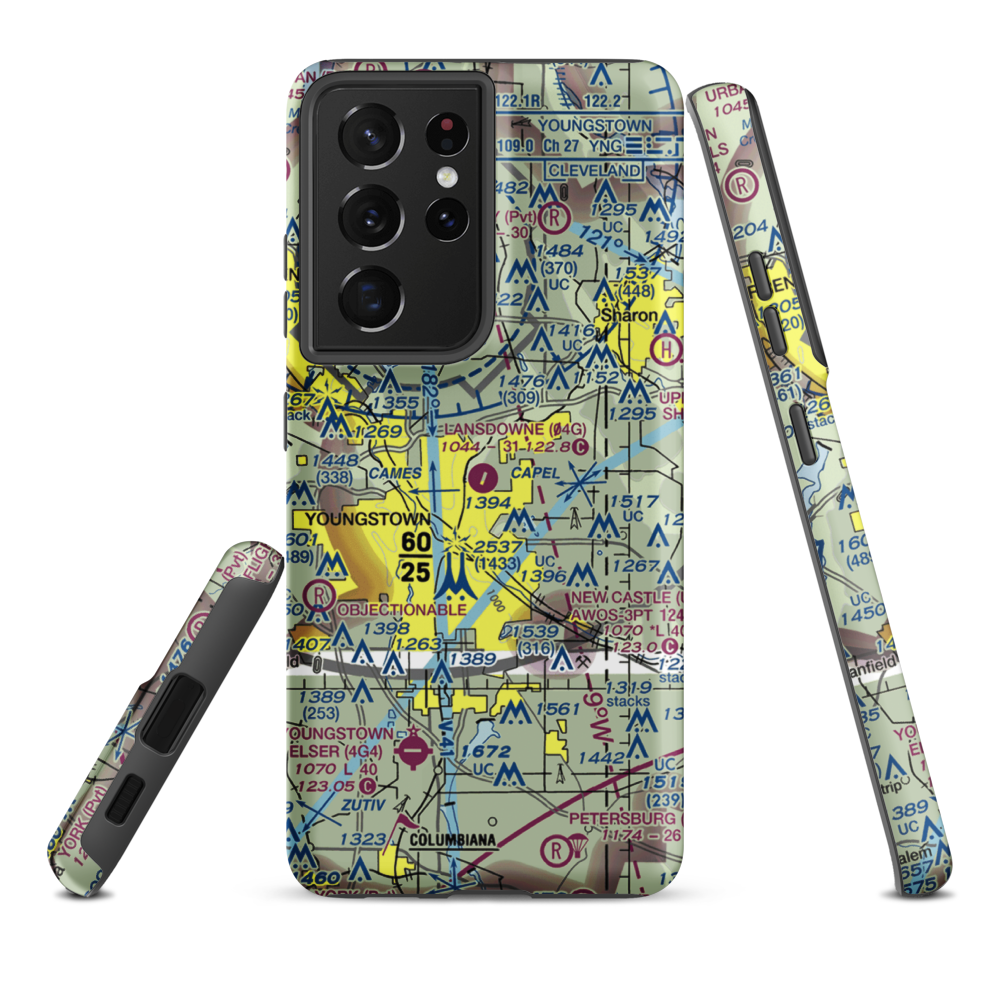 Lansdowne Airport (04G) VFR Sectional Samsung Phone Case Samsung Galaxy S21 Ultra model shown