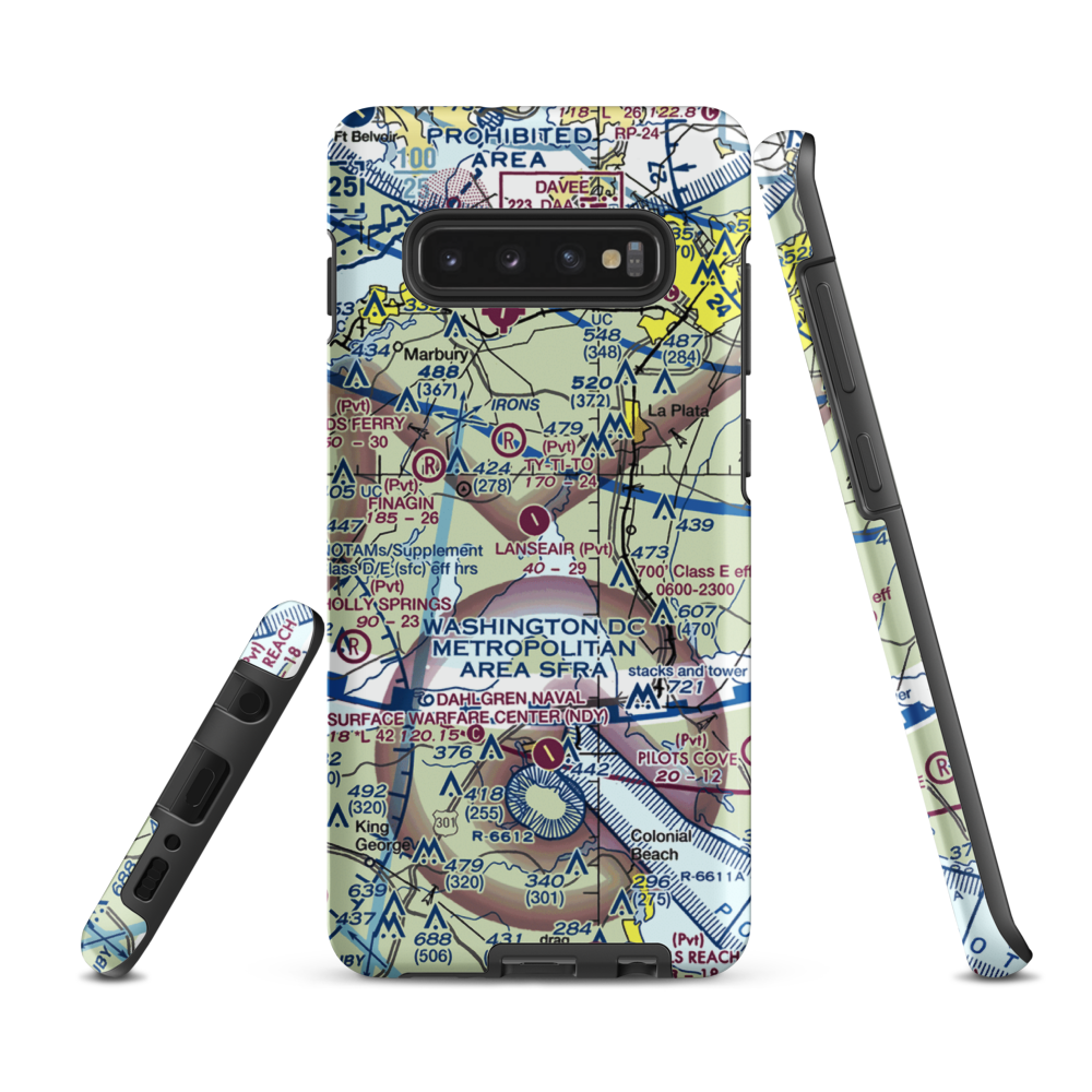 Lanseair Farms Airport (MD97) VFR Sectional Samsung Phone Case Samsung Galaxy S10 Plus model shown