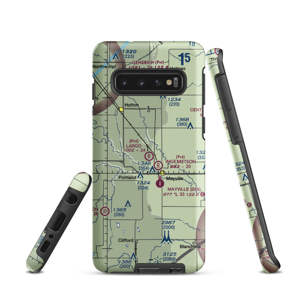 Largo Base Airport (5NA2) VFR Sectional Samsung Phone Case Samsung Galaxy S10 model shown