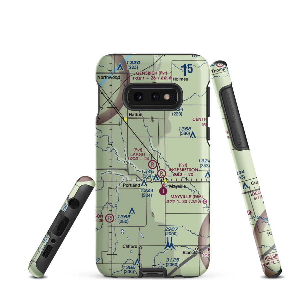 Largo Base Airport (5NA2) VFR Sectional Samsung Phone Case Samsung Galaxy S10e model shown