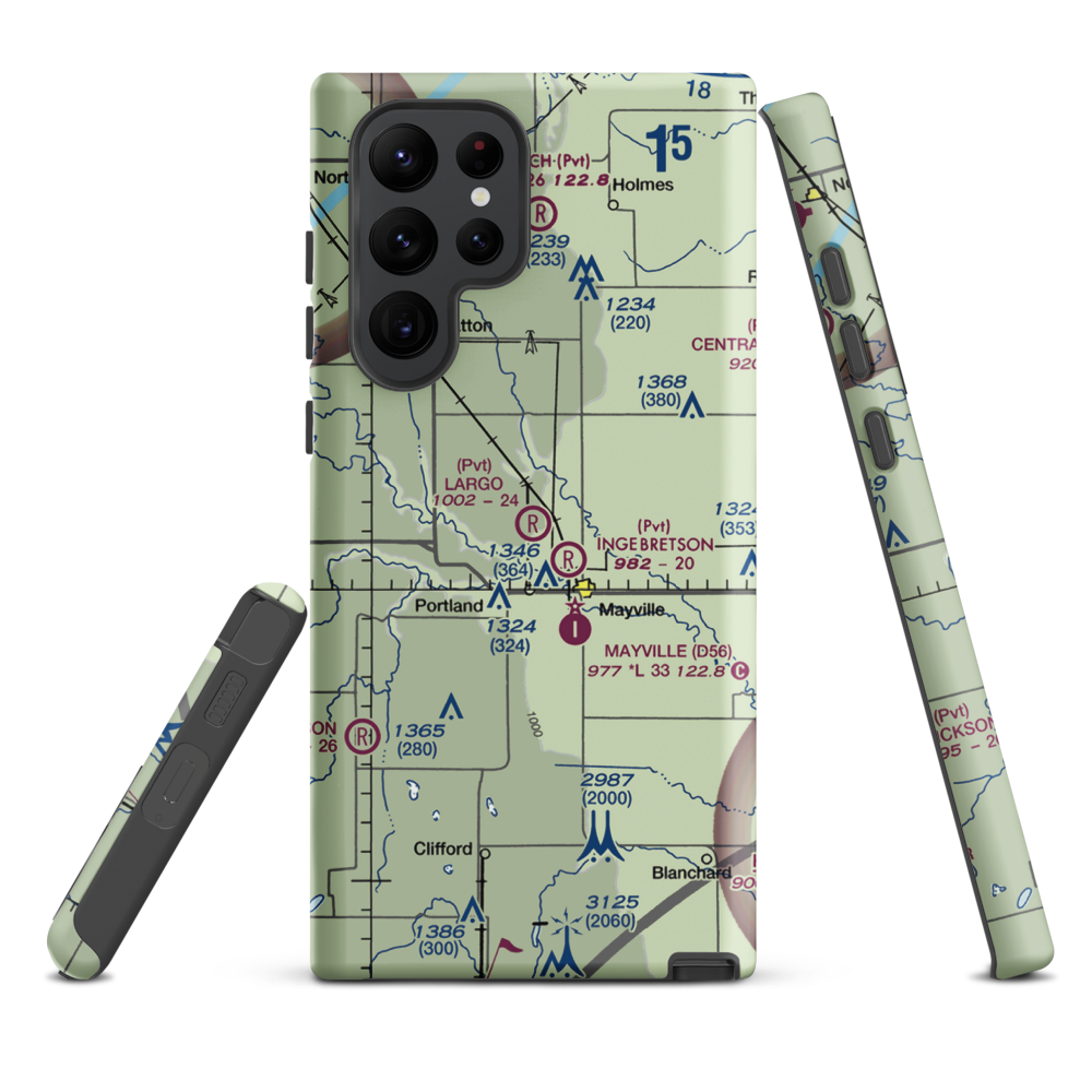 Largo Base Airport (5NA2) VFR Sectional Samsung Phone Case Samsung Galaxy S22 Ultra model shown