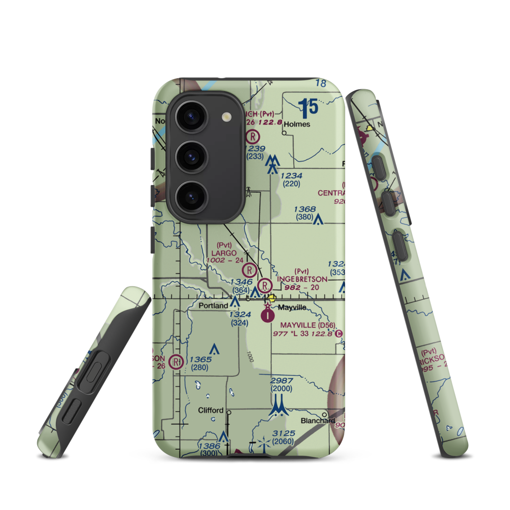Largo Base Airport (5NA2) VFR Sectional Samsung Phone Case Samsung Galaxy S23 model shown