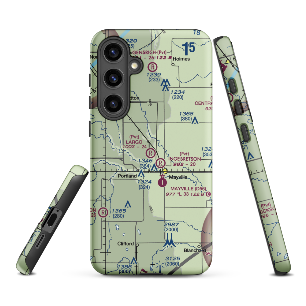 Largo Base Airport (5NA2) VFR Sectional Samsung Phone Case Samsung Galaxy S24 Plus model shown