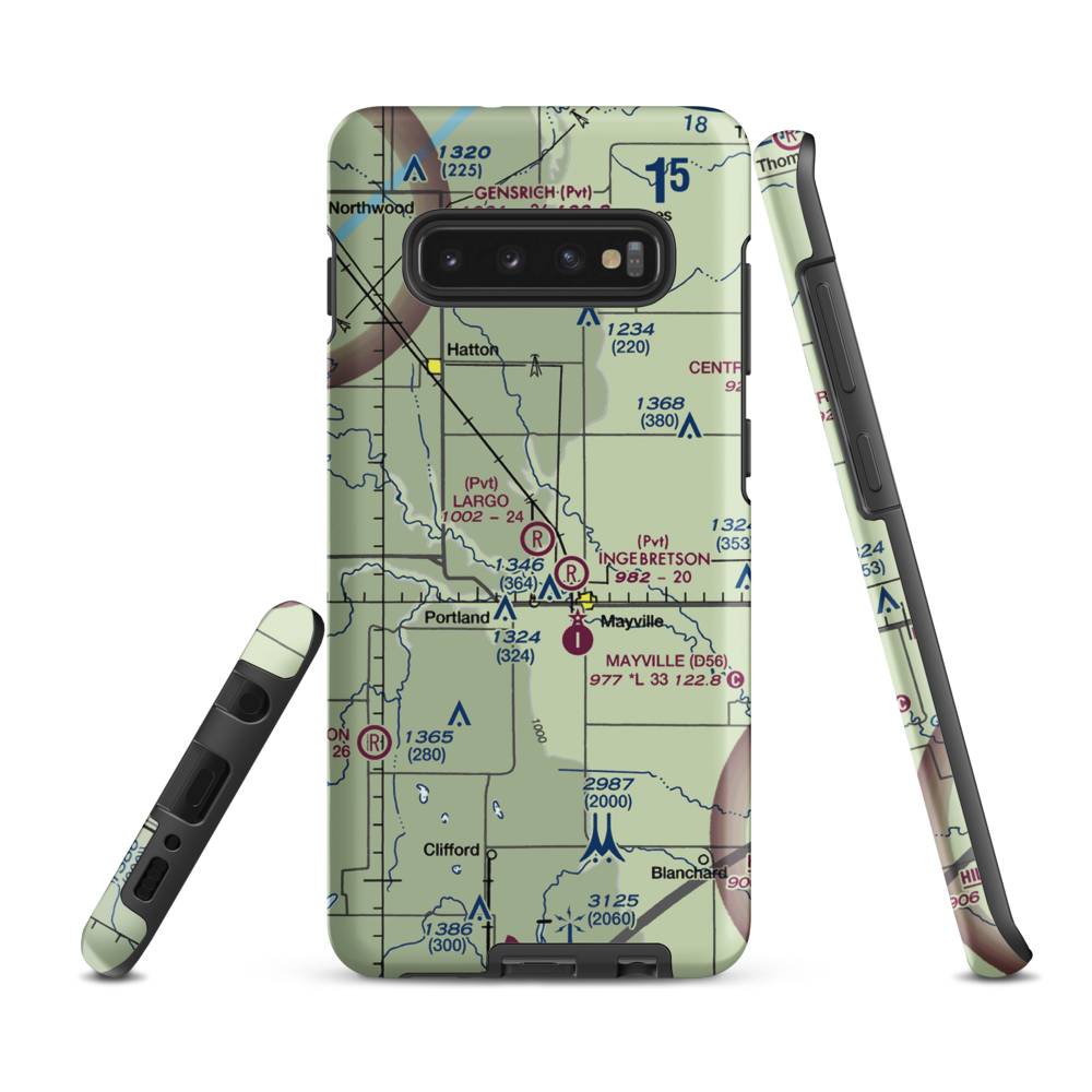 Largo Base Airport (5NA2) VFR Sectional Samsung Phone Case Samsung Galaxy S10 Plus model shown