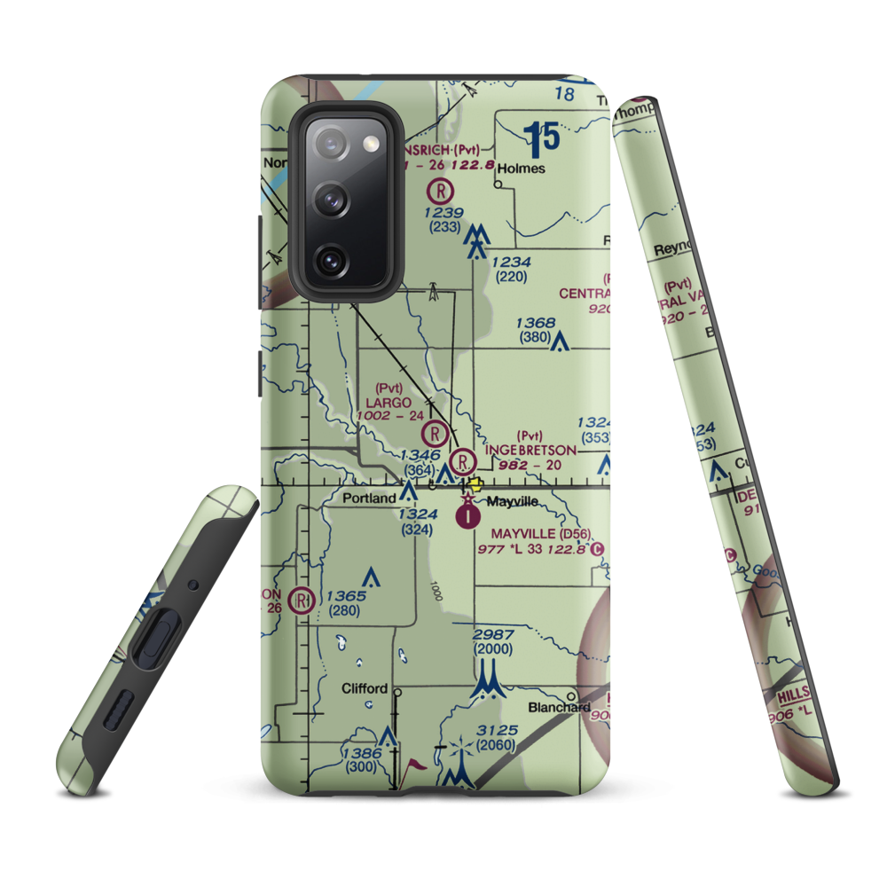 Largo Base Airport (5NA2) VFR Sectional Samsung Phone Case Samsung Galaxy S20 FE model shown