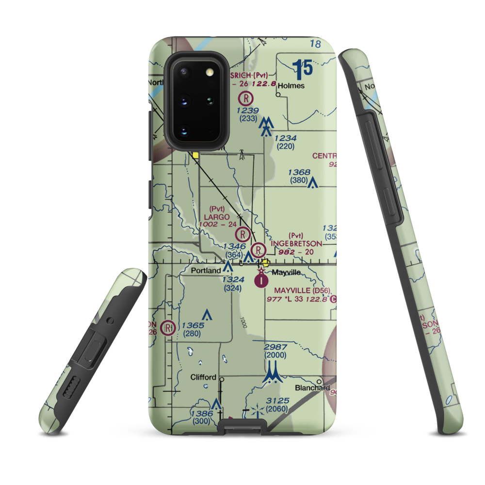 Largo Base Airport (5NA2) VFR Sectional Samsung Phone Case Samsung Galaxy S20 Plus model shown