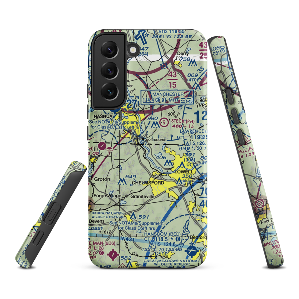 Larson's Seaplane Base (MA74) VFR Sectional Samsung Phone Case Samsung Galaxy S22 Plus model shown