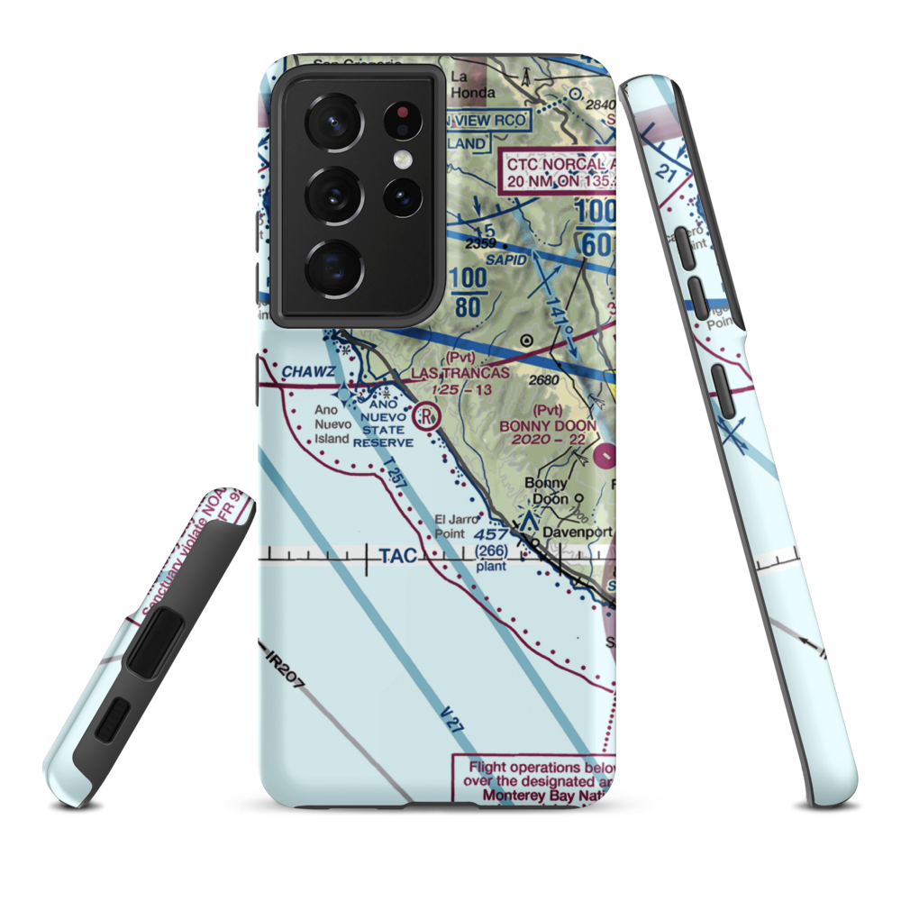 Las Trancas Airport (17CL) VFR Sectional Samsung Phone Case Samsung Galaxy S21 Ultra model shown