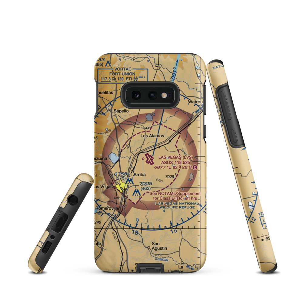Las Vegas Municipal Airport (LVS) VFR Sectional Samsung Phone Case Samsung Galaxy S10 Plus model shown