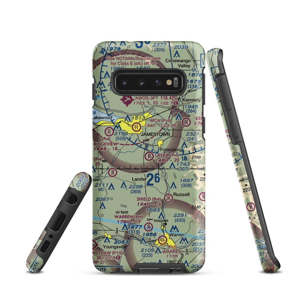 Laska Airport (3NK4) VFR Sectional Samsung Phone Case Samsung Galaxy S10 model shown