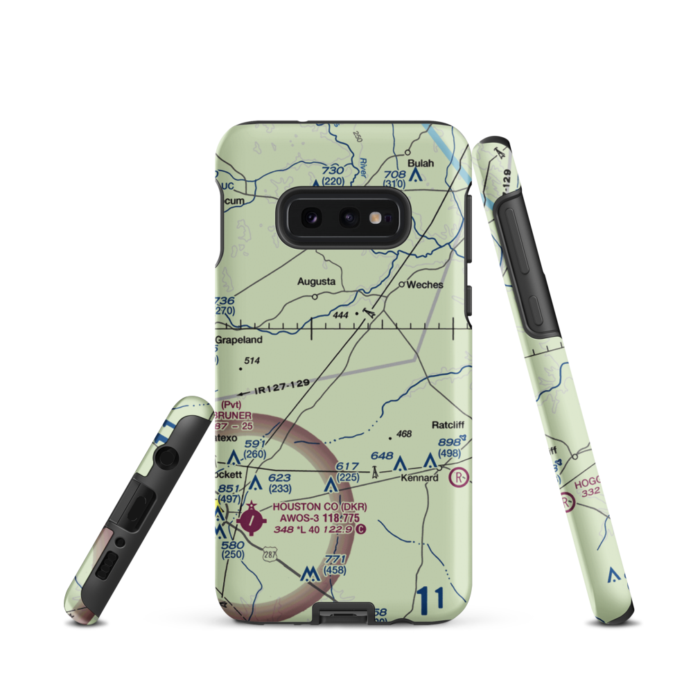Last Resort Airport (1TA4) VFR Sectional Samsung Phone Case Samsung Galaxy S10e model shown