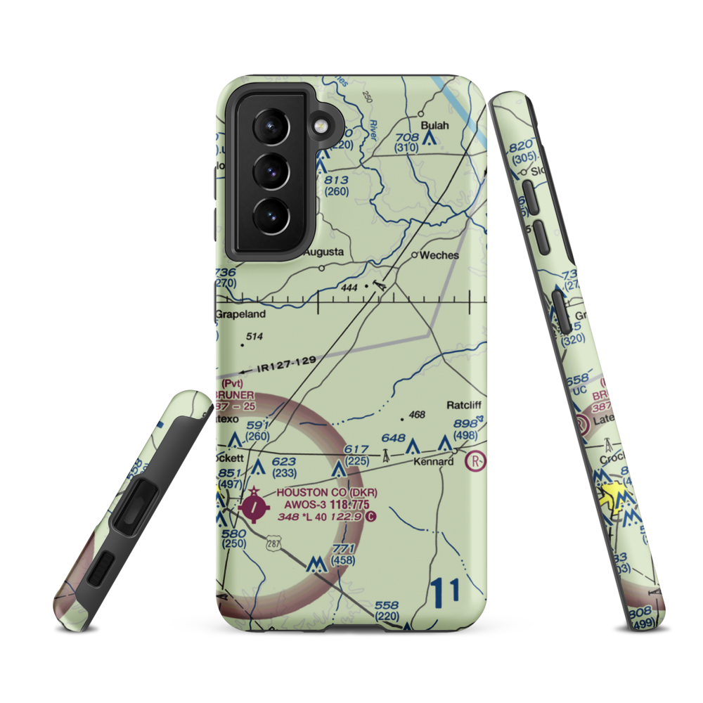 Last Resort Airport (1TA4) VFR Sectional Samsung Phone Case Samsung Galaxy S21 FE model shown