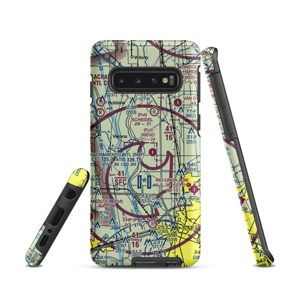 Lauppes Strip (CA22) VFR Sectional Samsung Phone Case Samsung Galaxy S10 model shown