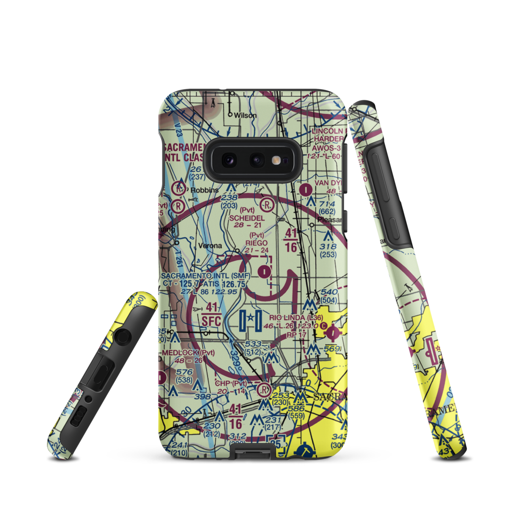 Lauppes Strip (CA22) VFR Sectional Samsung Phone Case Samsung Galaxy S10e model shown