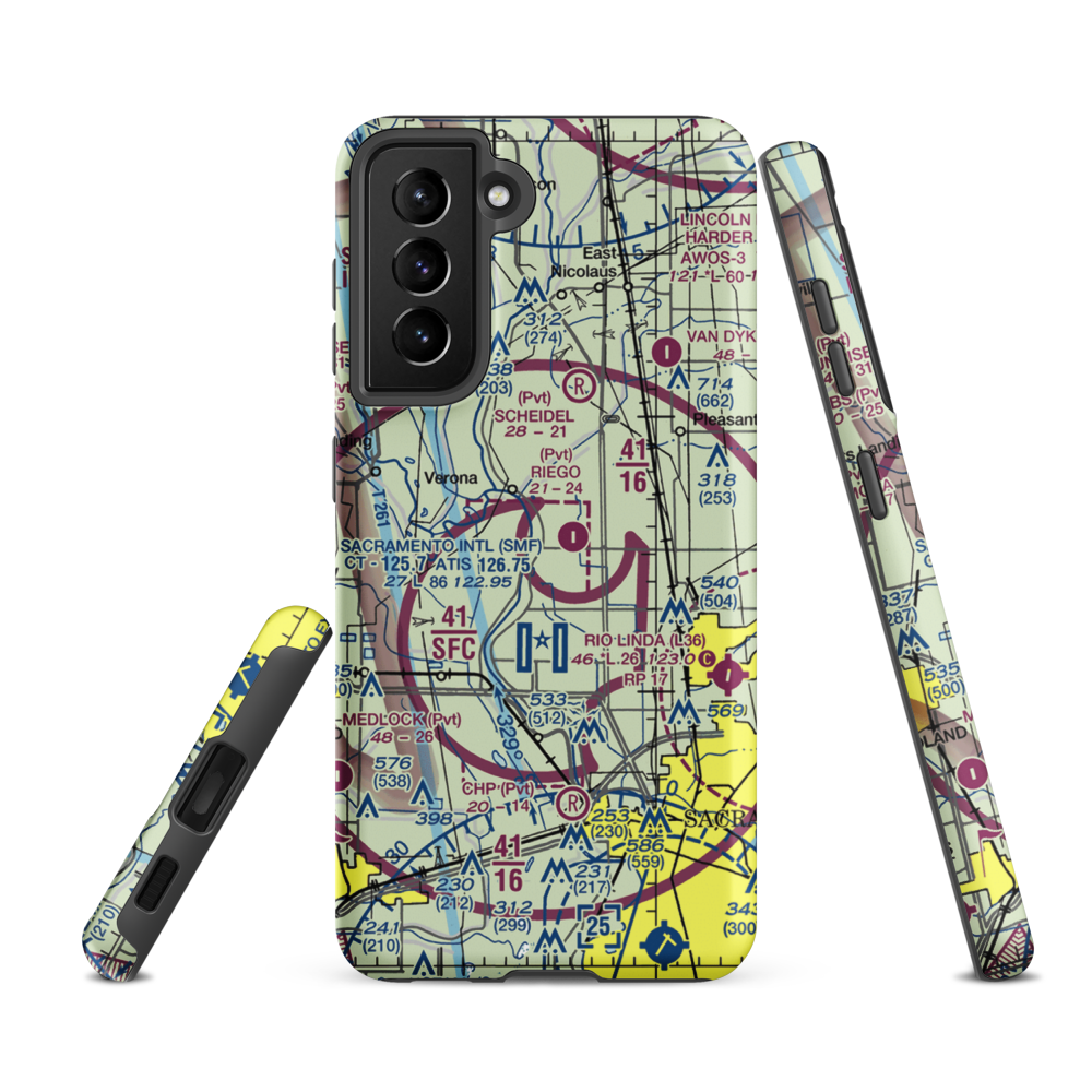 Lauppes Strip (CA22) VFR Sectional Samsung Phone Case Samsung Galaxy S21 FE model shown