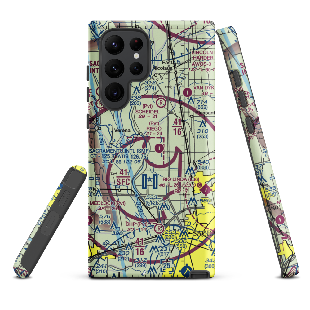 Lauppes Strip (CA22) VFR Sectional Samsung Phone Case Samsung Galaxy S22 Ultra model shown