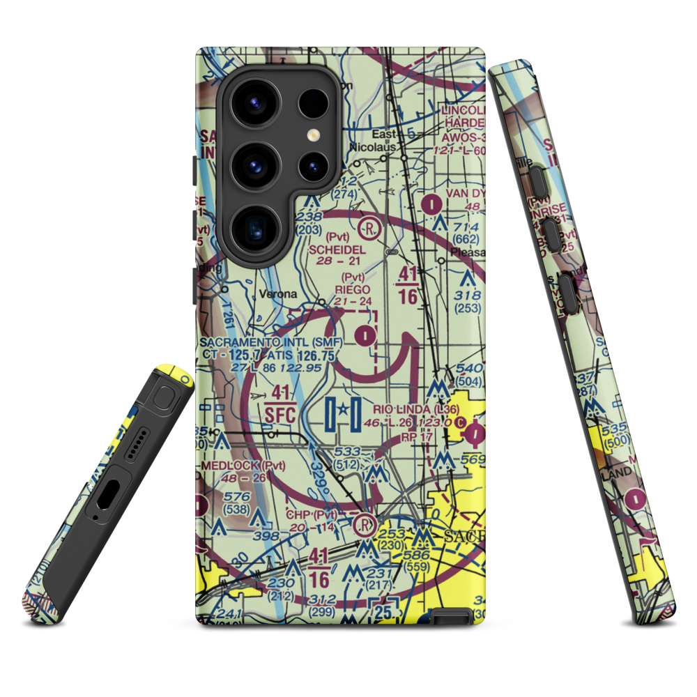 Lauppes Strip (CA22) VFR Sectional Samsung Phone Case Samsung Galaxy S24 Ultra model shown