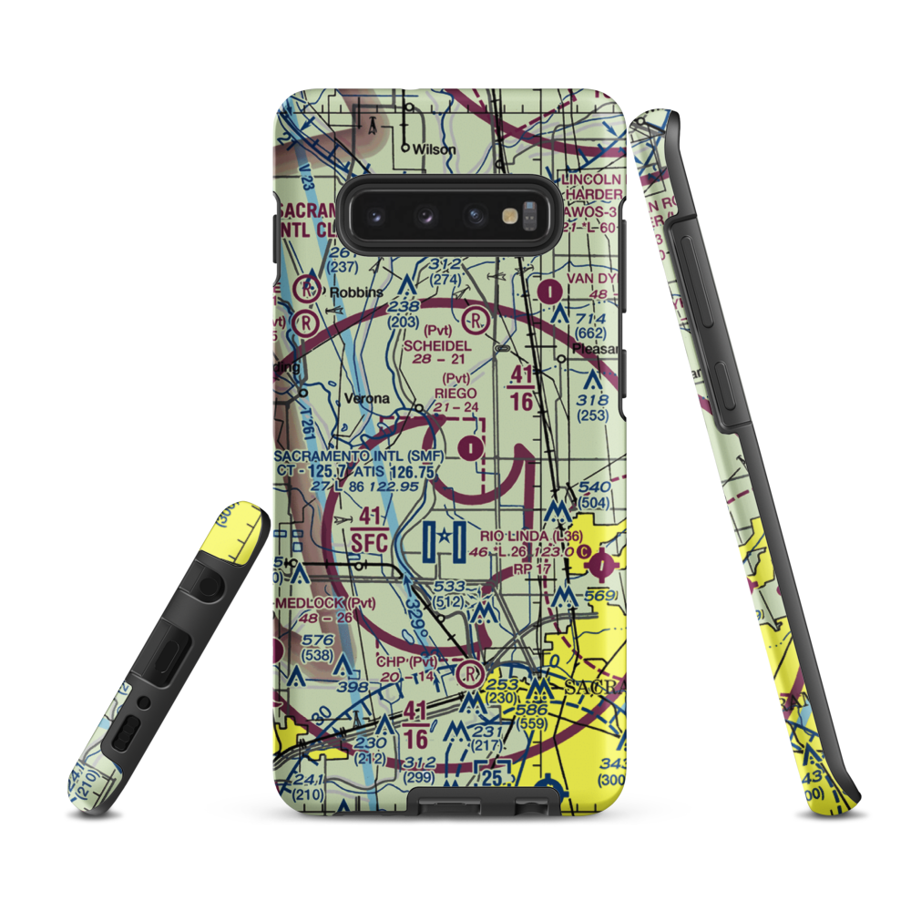 Lauppes Strip (CA22) VFR Sectional Samsung Phone Case Samsung Galaxy S10 Plus model shown